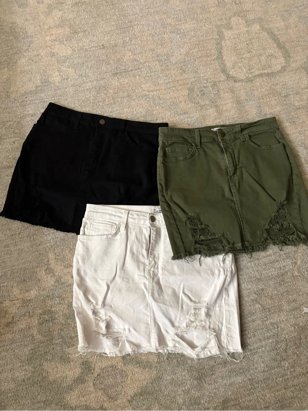 Three O2 Denim Mini Skirts - Picture 3 of 9